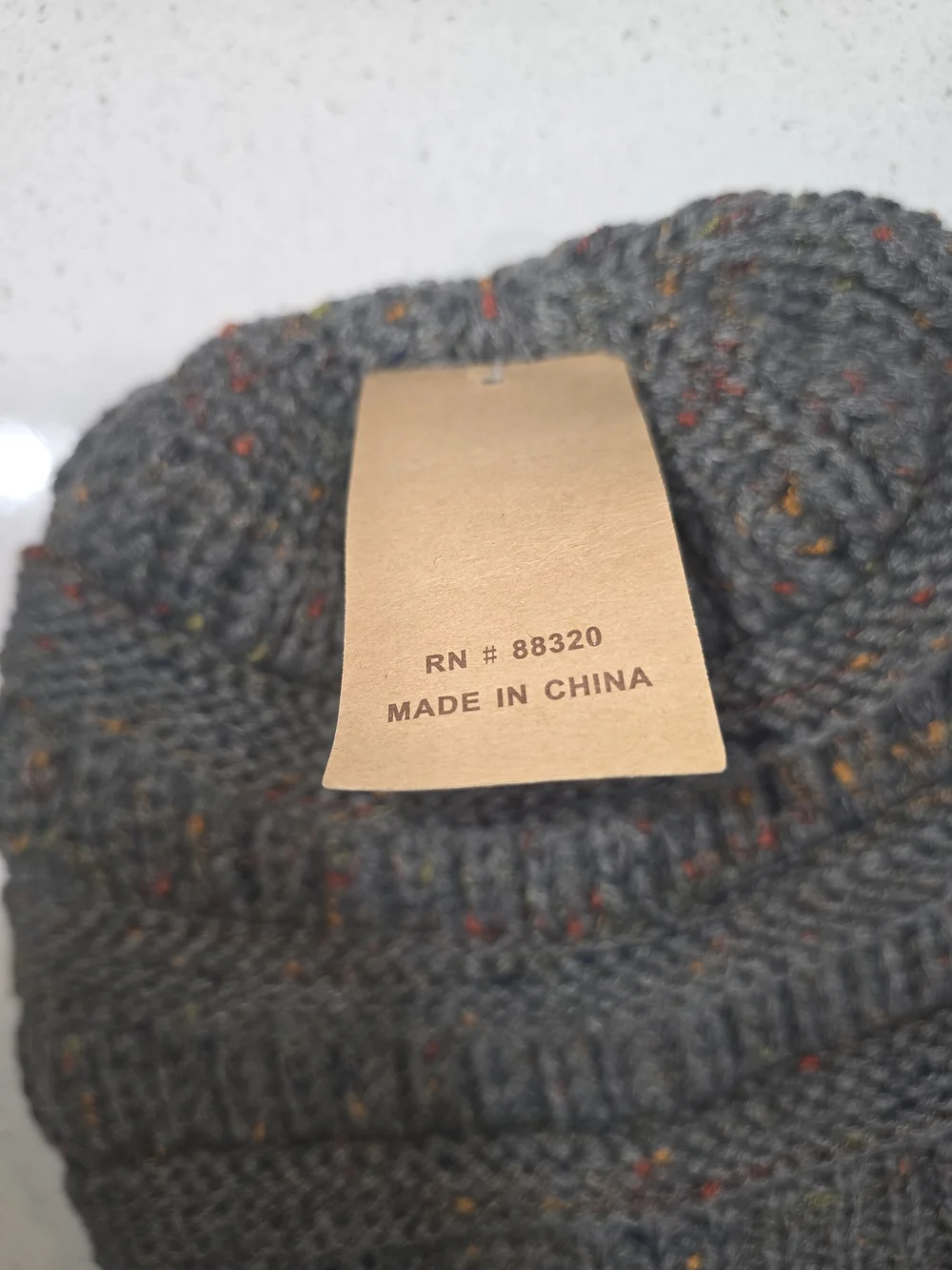 C.C Gray Knit Pom Beanie - Cozy Winter Hat